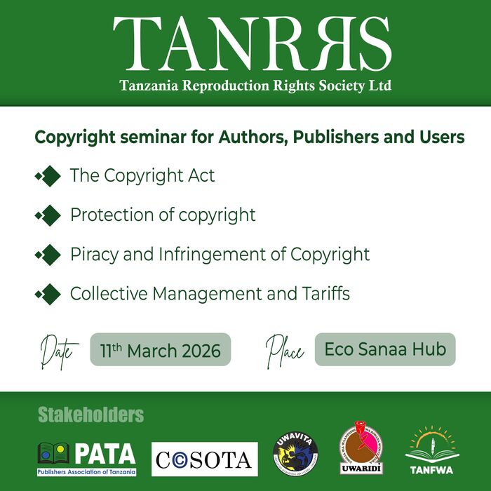 Poster for the copyright seminar for authors, publishers and users